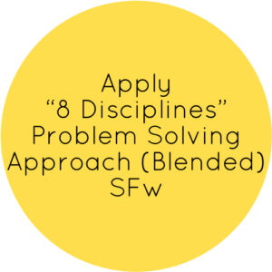 Apply “8 Disciplines” Problem Solving Approach (Blended) SFw